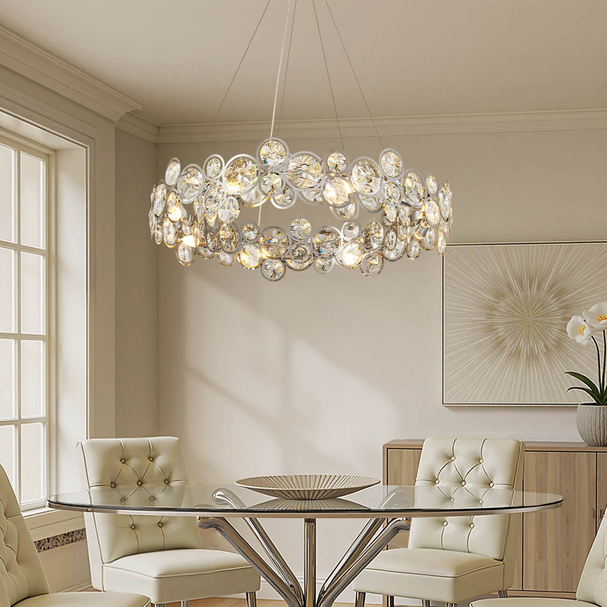 Lustre Opale Cristal Chrome