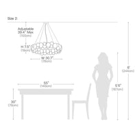 Lustre Opale Cristal Chrome