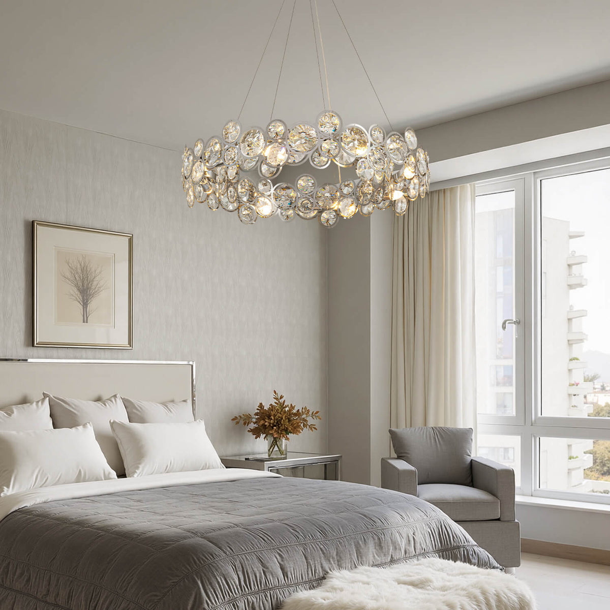 Lustre Opale Cristal Chrome