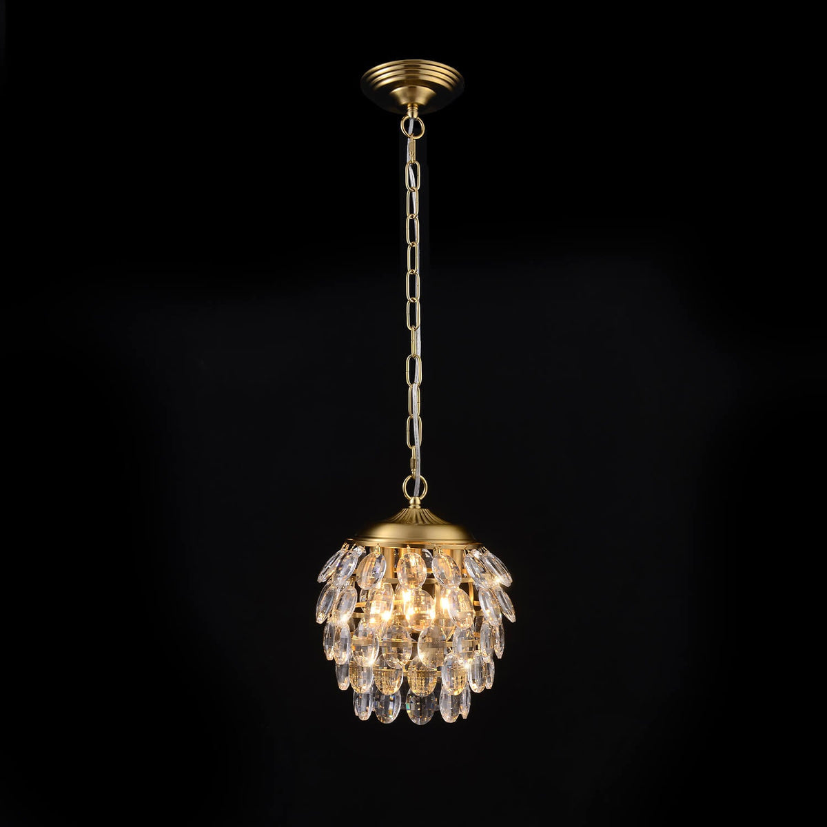 Lustre Pomme de pin Cristal Salle à Manger noir