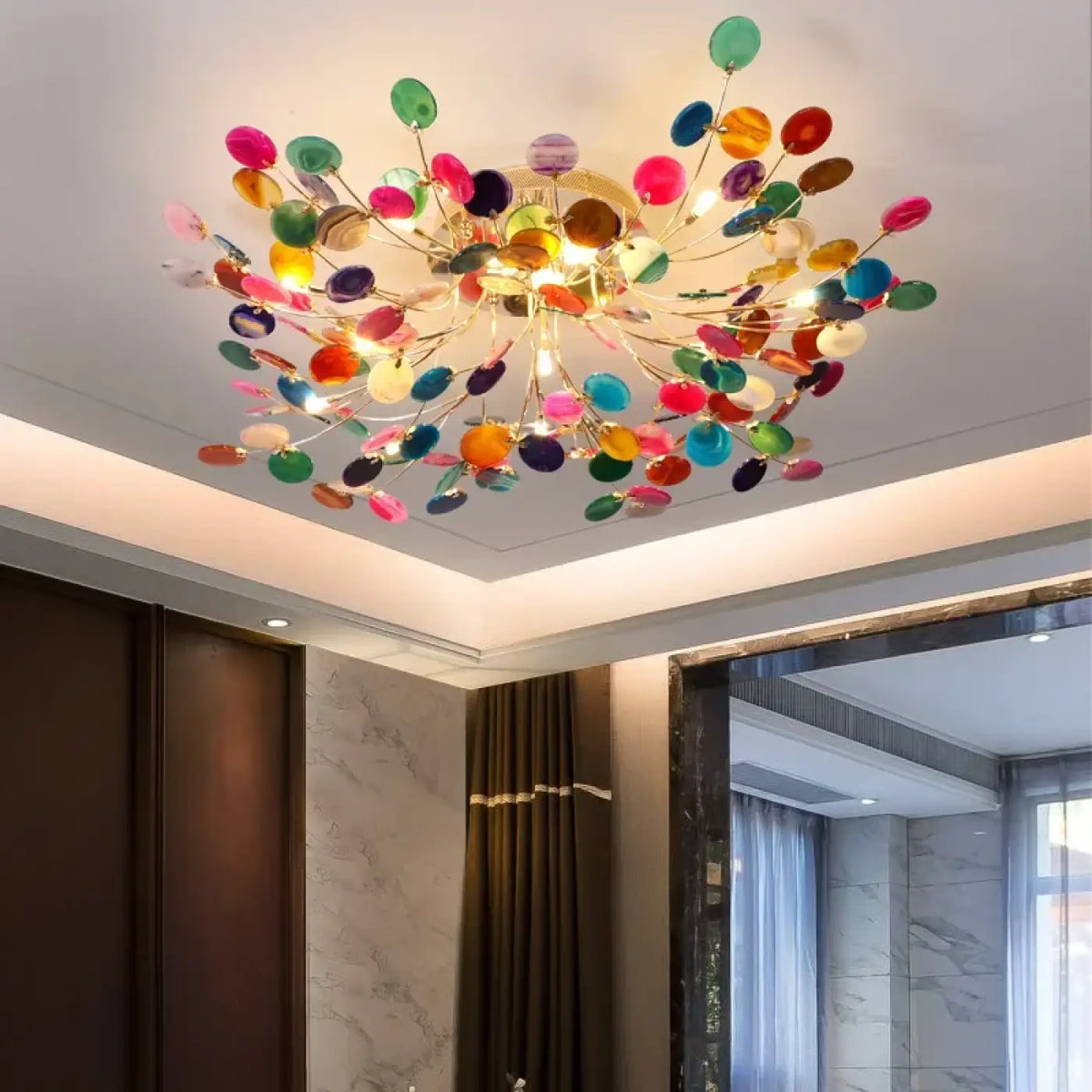 Plafonnier Multicolore Design pour Salon