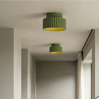 Plafonnier Cylindrique Strié au Look Rétro