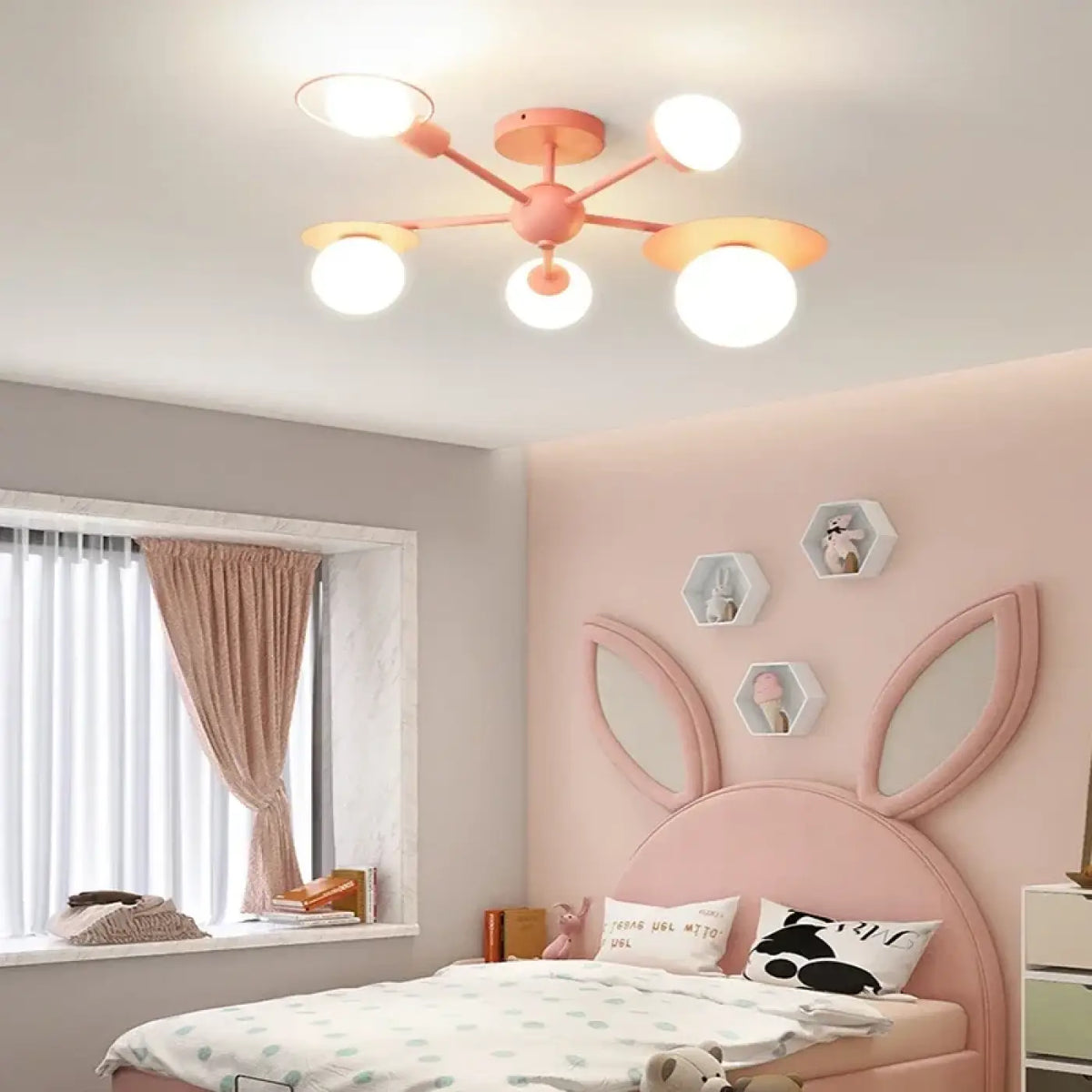 Plafonnier Grappe de Sphères Colorées pour Chambre