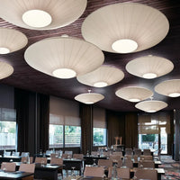 Plafonnier Rond Effet Tissu Lumineux