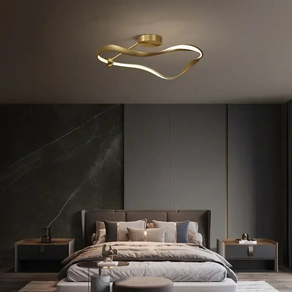 Plafonnier Doré Design Moderne