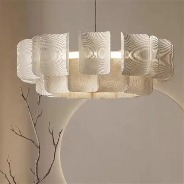 Plafonnier Doré Floral à Pétales Lumineuses