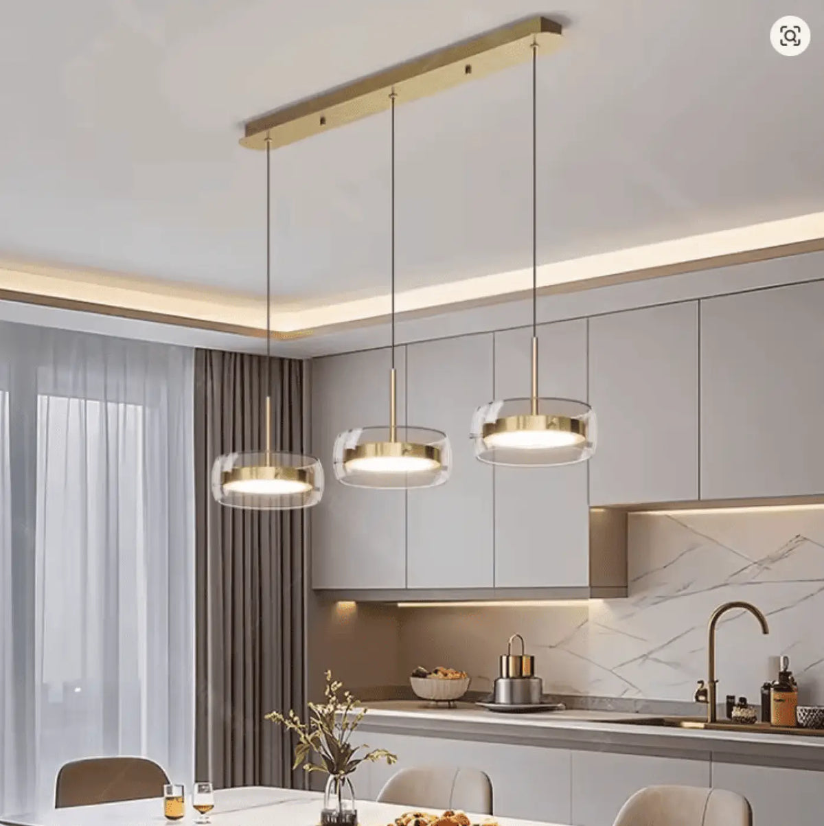 Lampe Suspendue Atelier en Métal pour Cuisine