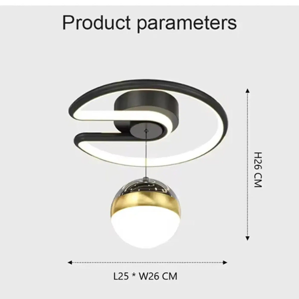 Plafonnier Globe Bicolore Design pour Chambre