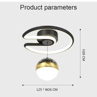 Plafonnier Globe Bicolore Design pour Chambre