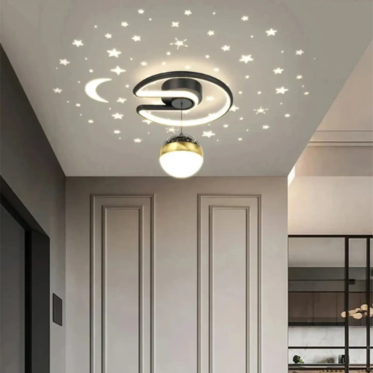 Plafonnier Globe Bicolore Design pour Chambre