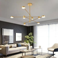 Plafonnier LED Design Noir et Doré
