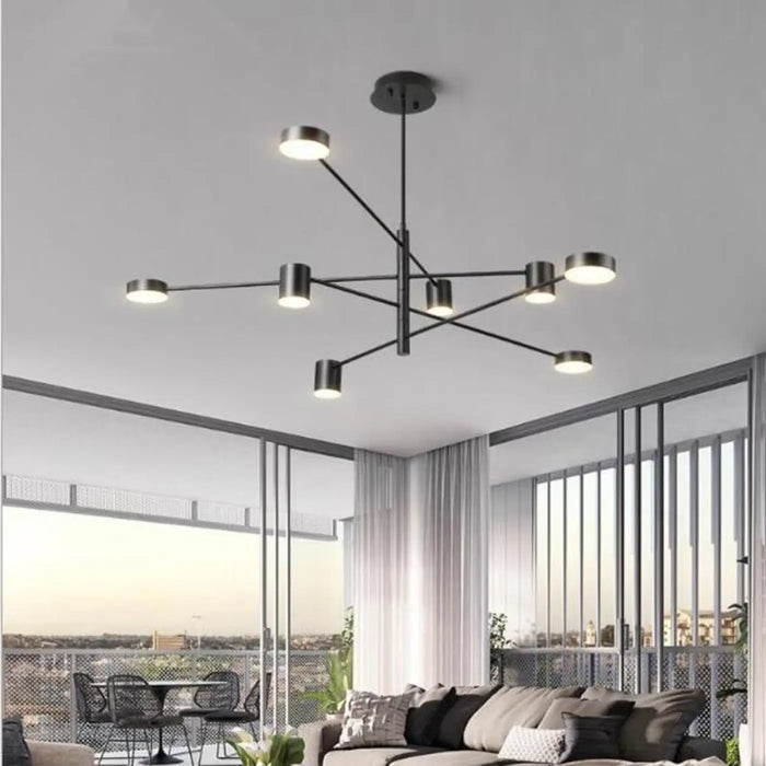 Plafonnier LED Design Noir et Doré