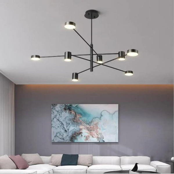 Plafonnier LED Design Noir et Doré