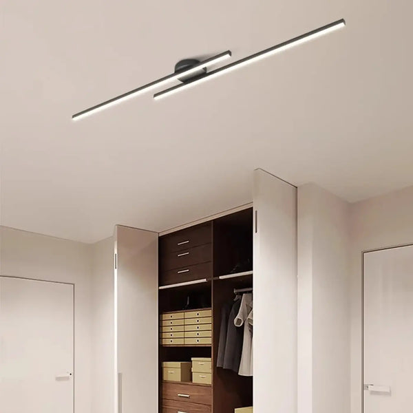 Plafonnier LED Linéaire Orientable Noir ou Blanc