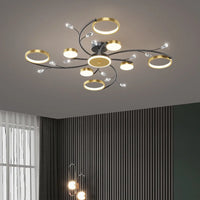 Plafonnier Floral LED pour Chambre Élégante