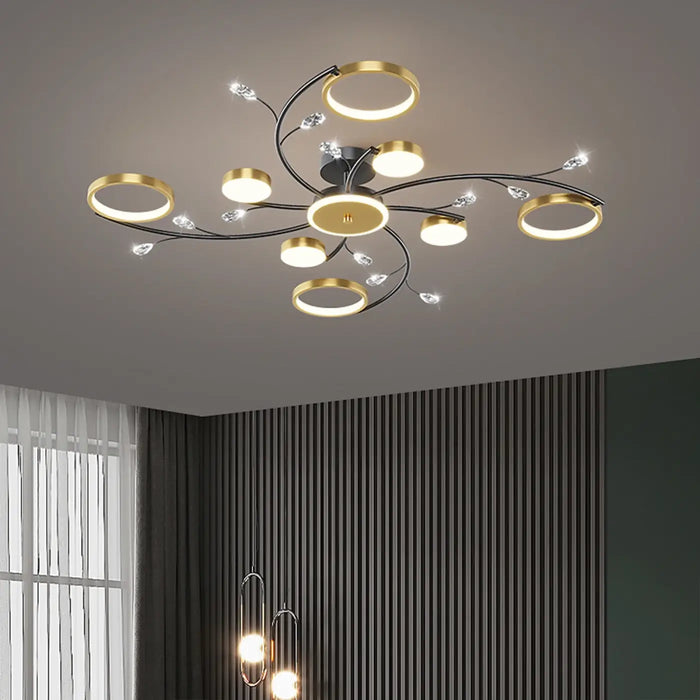Plafonnier Floral LED pour Chambre Élégante
