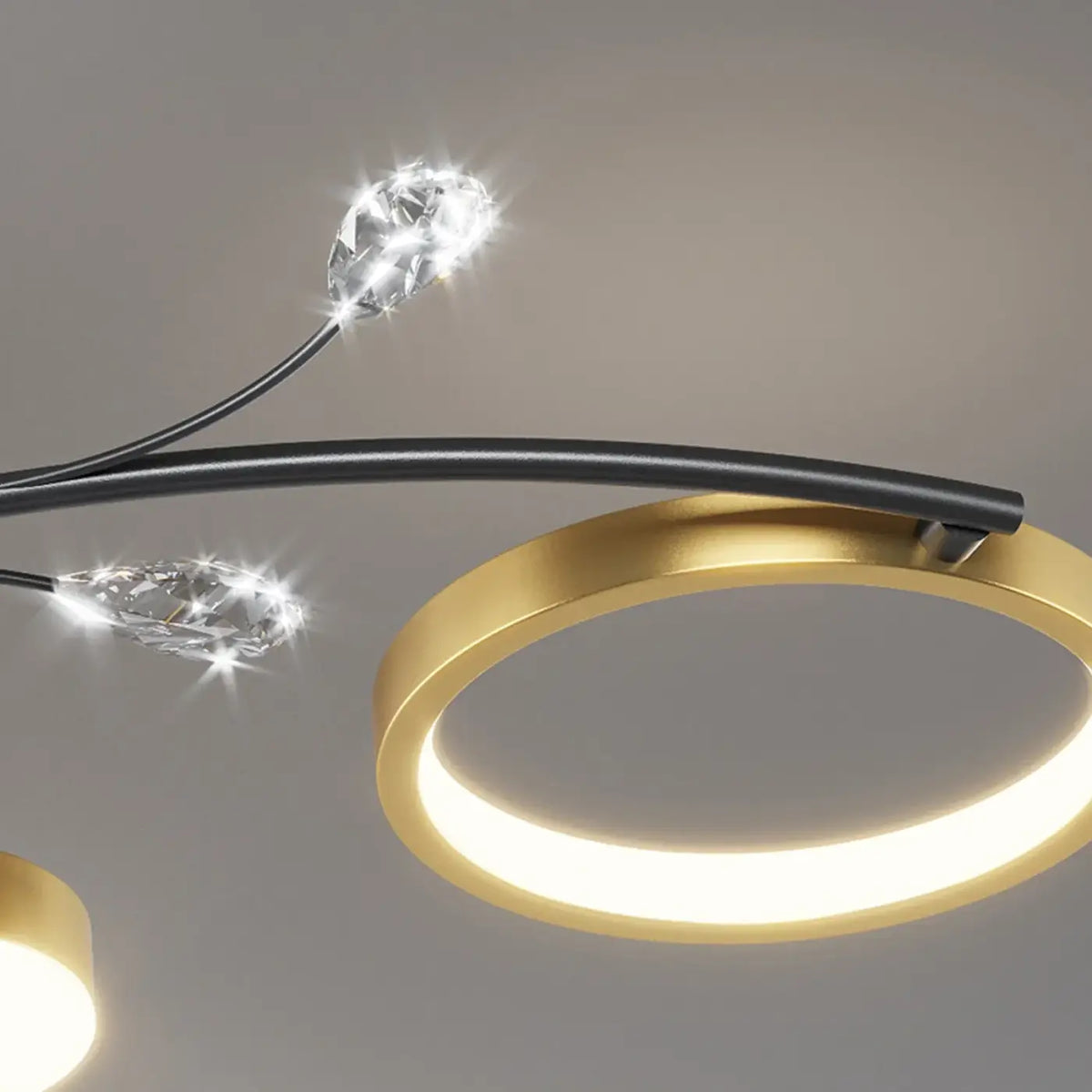 Plafonnier Floral LED pour Chambre Élégante