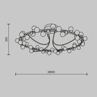 Vue rapprochée du plafonnier doré Orélia finition acier, vue 8