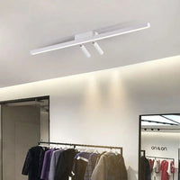 Plafonnier Linéaire Noir à Double Projecteur