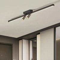 Plafonnier Linéaire Noir à Double Projecteur