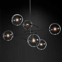 Suspension en Laiton Doré à Sphères en Verre