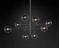 Suspension en Laiton Doré à Sphères en Verre
