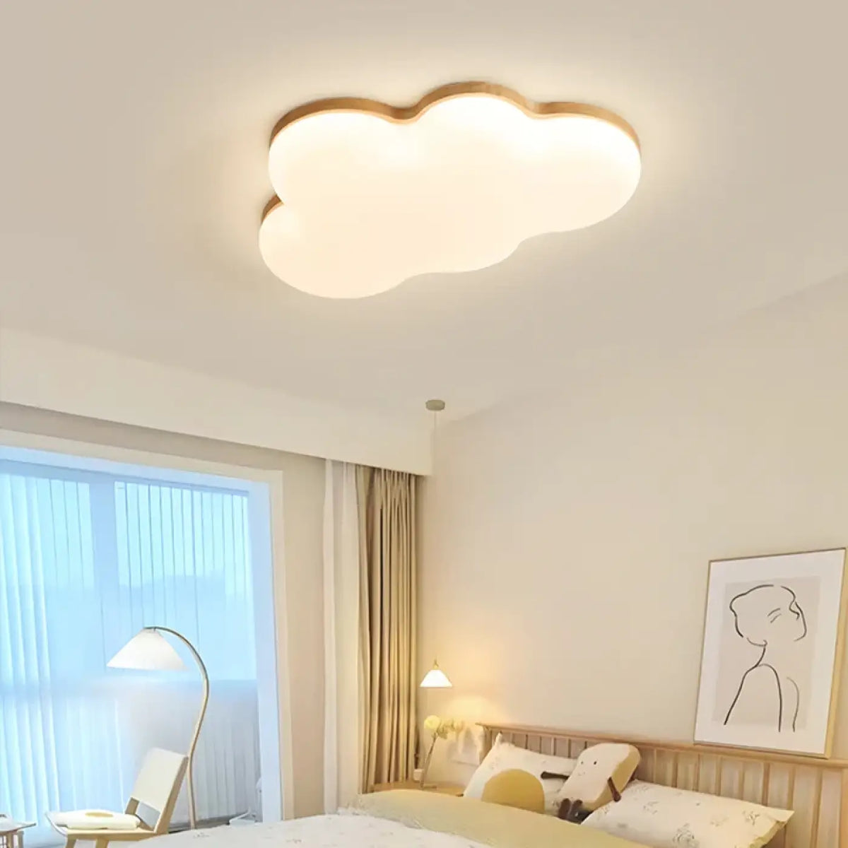 Plafonnier Nuage LED Scandinave pour Chambre Enfant