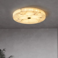 Plafonnier Rond en Albâtre Blanc