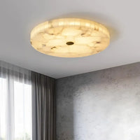 Plafonnier Rond en Albâtre Blanc