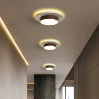 Plafonnier Rond en Bois Style Nordique