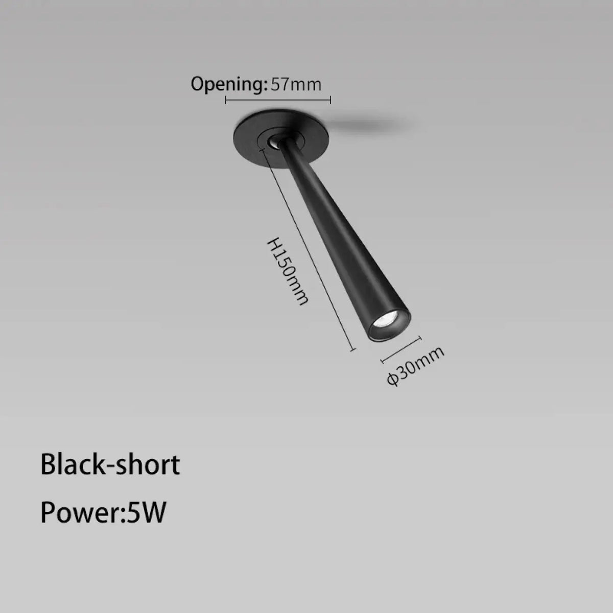 Plafonnier Spot LED Encastré Blanc ou Noir