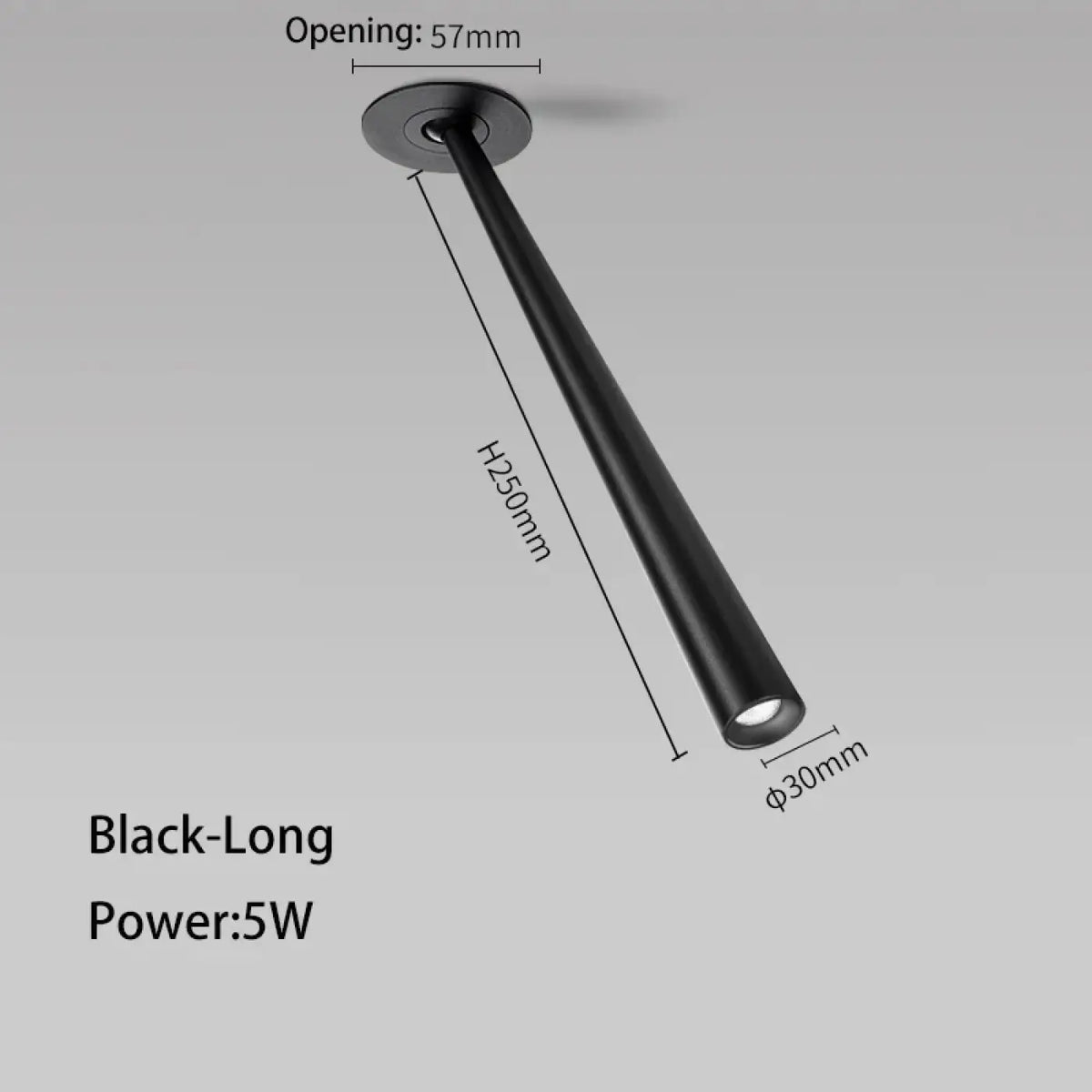 Plafonnier Spot LED Encastré Blanc ou Noir