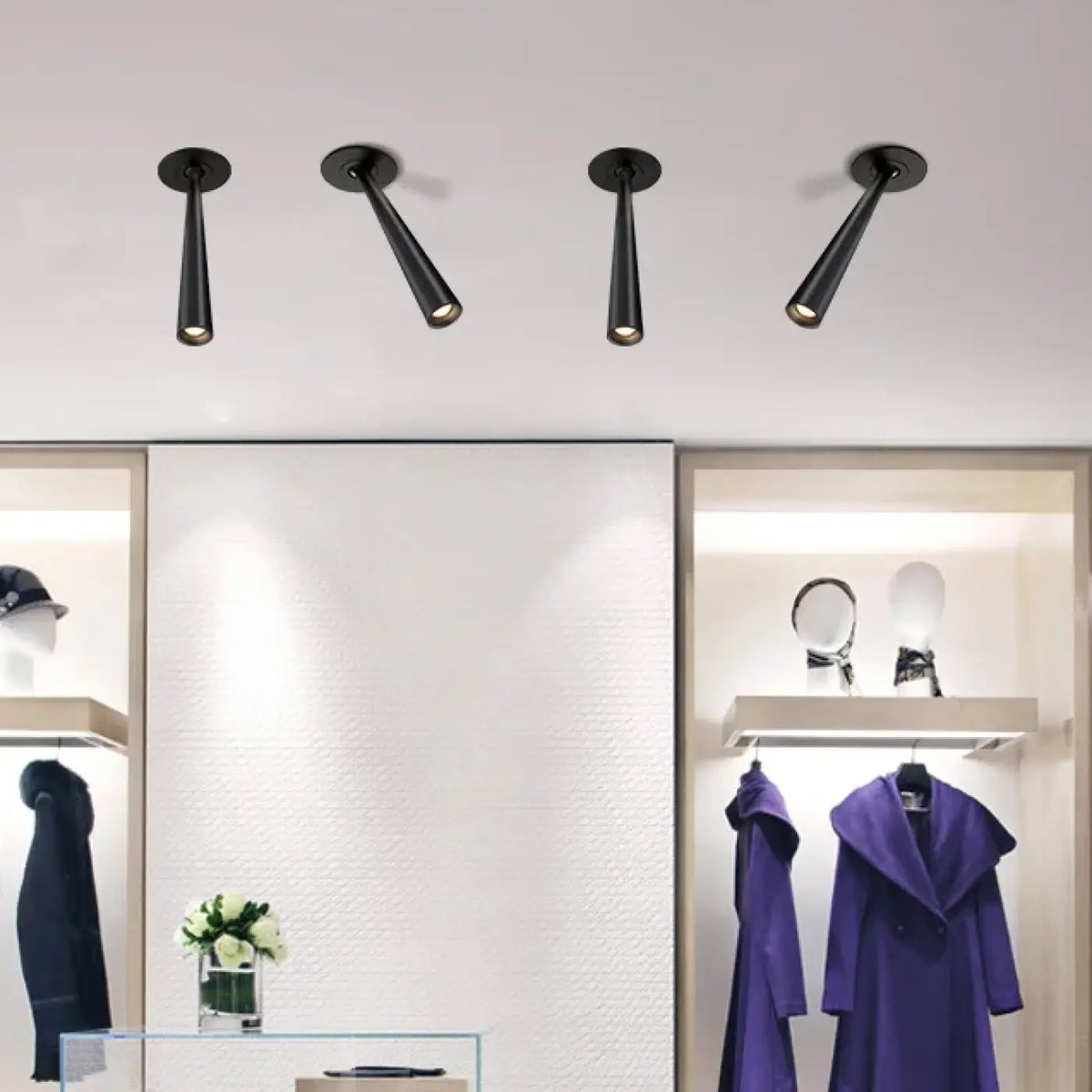 Plafonnier Spot LED Encastré Blanc ou Noir
