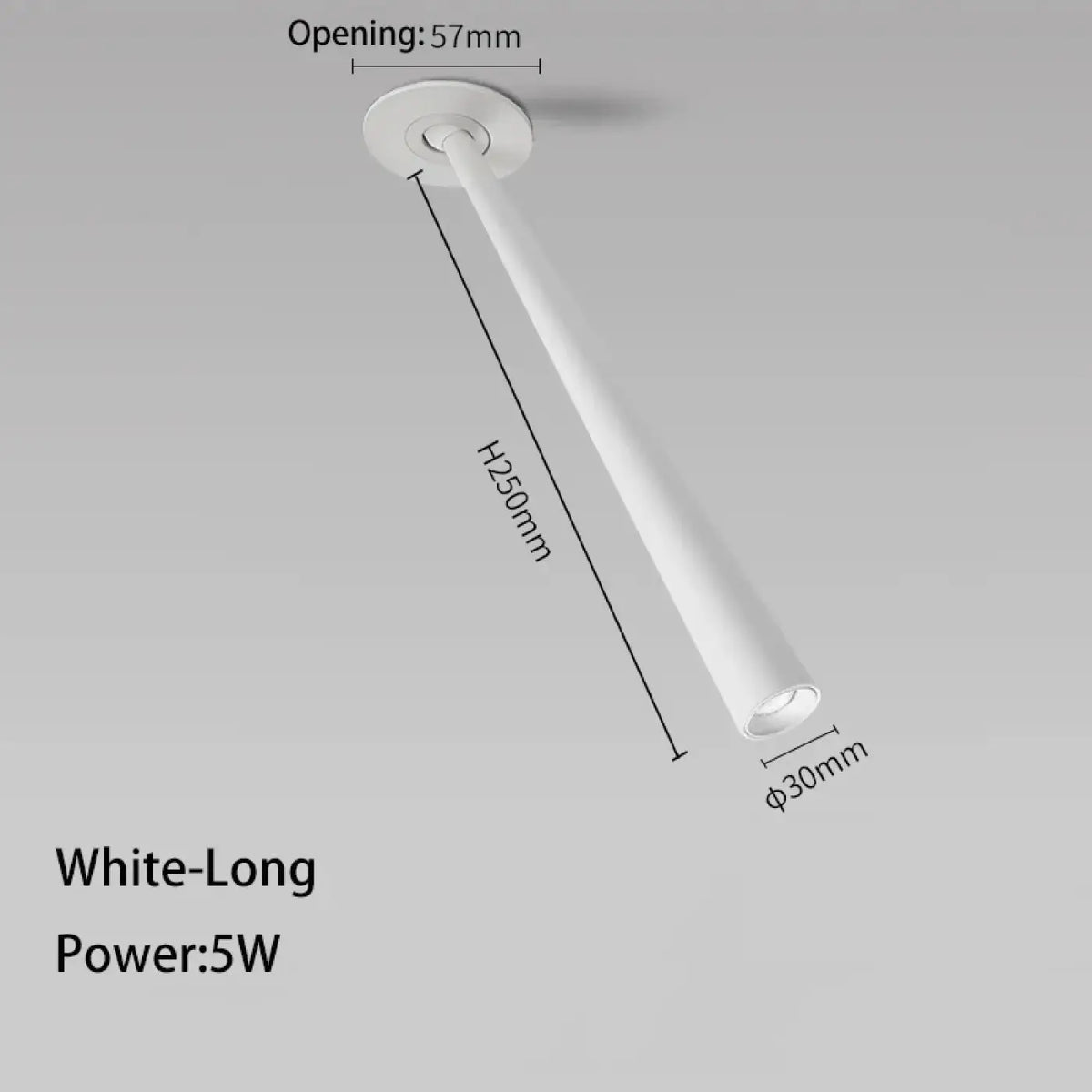Plafonnier Spot LED Encastré Blanc ou Noir