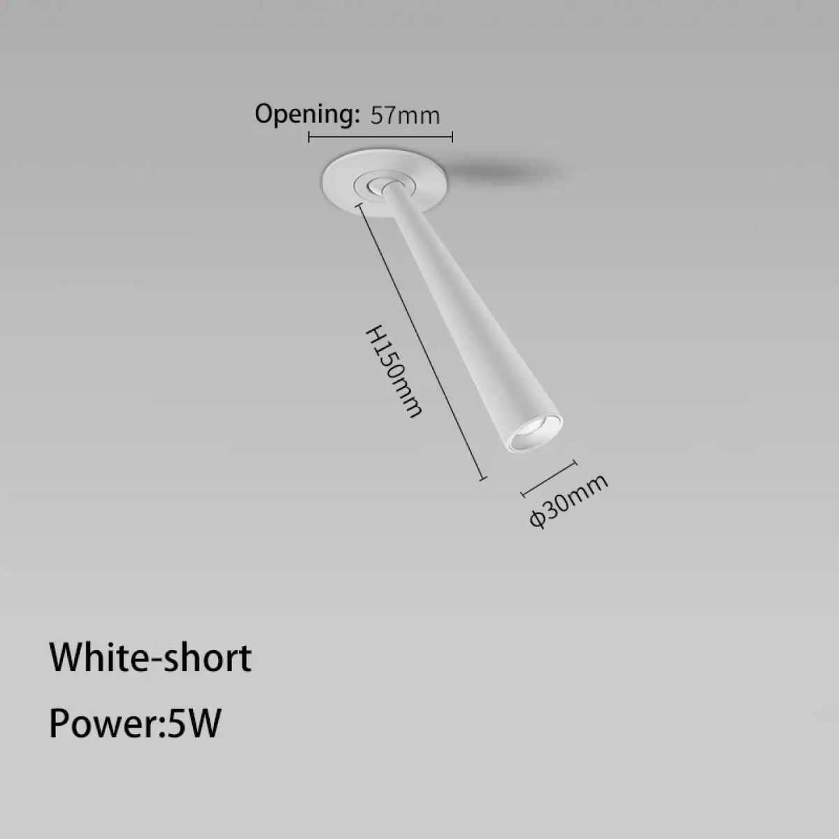 Plafonnier Spot LED Encastré Blanc ou Noir