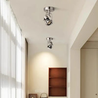 Plafonnier Spot Orientable en Métal Brossé