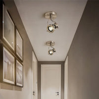 Plafonnier Spot Orientable en Métal Brossé