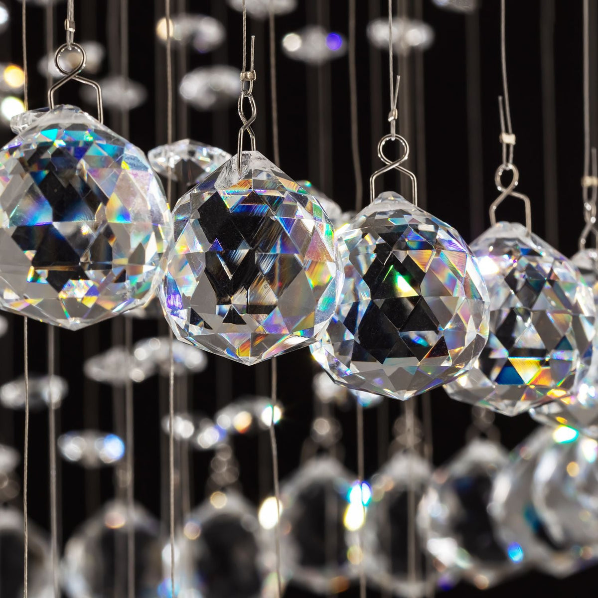Lustre Spirale Cristal Grand Format pour Salon