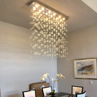 Lustre Rectangulaire Cristal Salle à Manger 8 Lumières vue d'ensemble