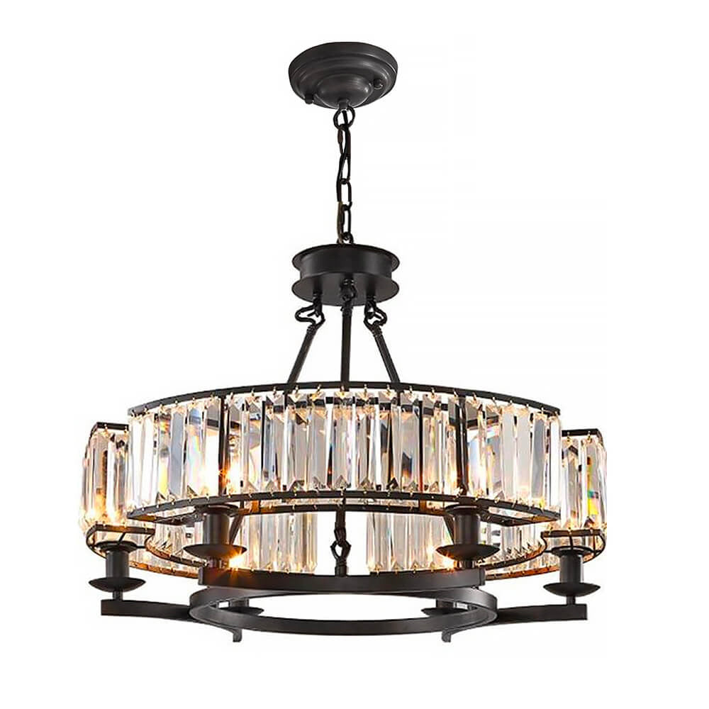 Lustre Rectangulaire Cristal Salle à Manger Rond