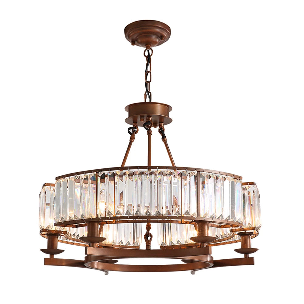 Lustre Rectangulaire Cristal Salle à Manger Rond