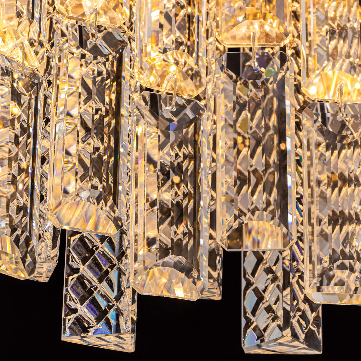 Lustre Rond Cristal Doré Salle à Manger