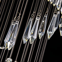 Lustre Spirale en Cristal Moderne pour Escalier