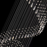Lustre Spirale en Cristal Moderne pour Escalier
