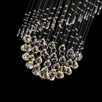 Lustre Spirale en Cristal Moderne pour Escalier