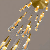 Lustre Spirale LED Doré pour Salon et Salle à Manger