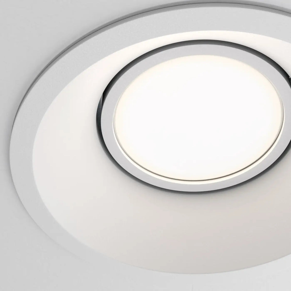 Spot encastrable rond Nox en aluminium noir orientable pour plafond, vue 7