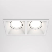 Spot encastrable double blanc encastré dans faux plafond