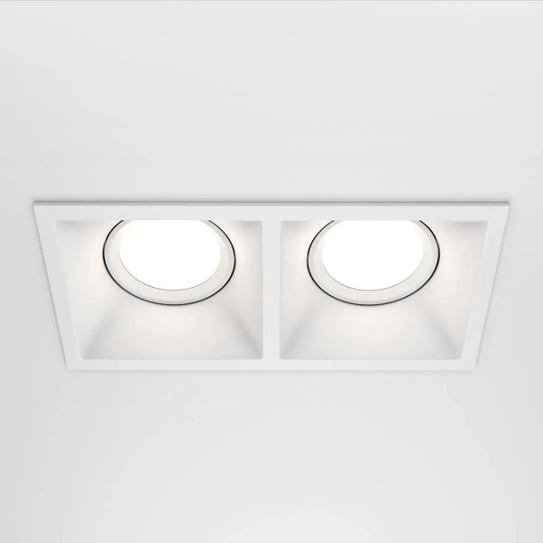 Spot encastrable double blanc encastré dans faux plafond