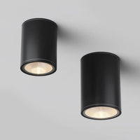 Plafonnier extérieur cylindrique en métal pour balcon couvert